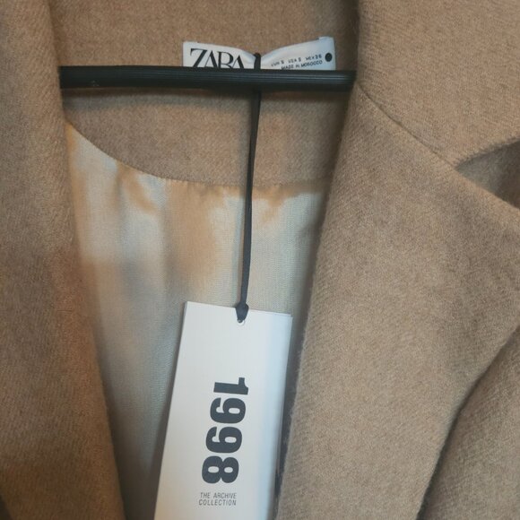 NWT Zara camel wrap coat - Picture 2 of 5